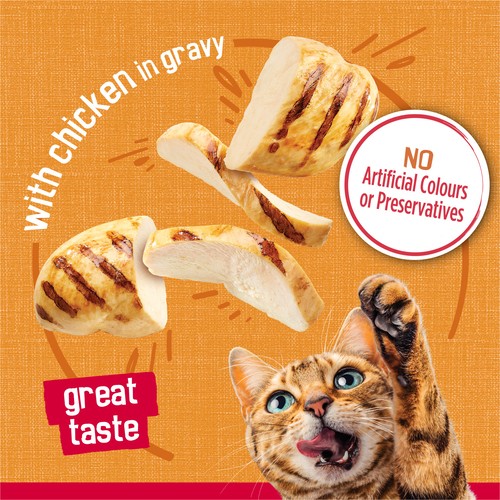 Purina Friskies Prime Filets Wet Cat Food Chicken In Gravy 156 g