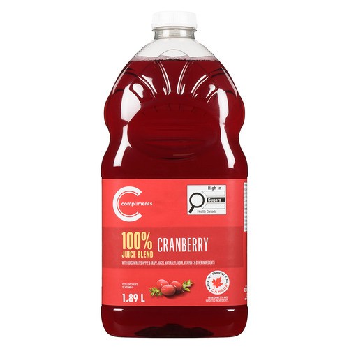 Compliments100%  Juice Blend Cranberry 1.89 L (bottle)