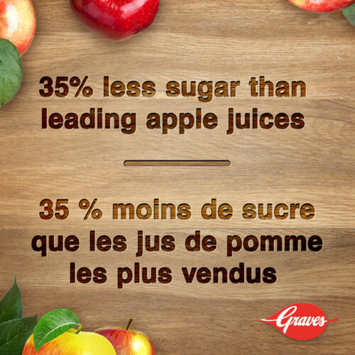 Graves Apple Juice Less Sugar 1.36 L