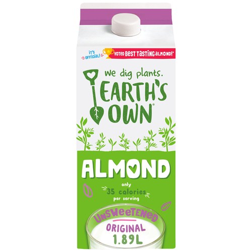 Earth's Own Unsweetened Almond Milk Alternative Original 1.89 L