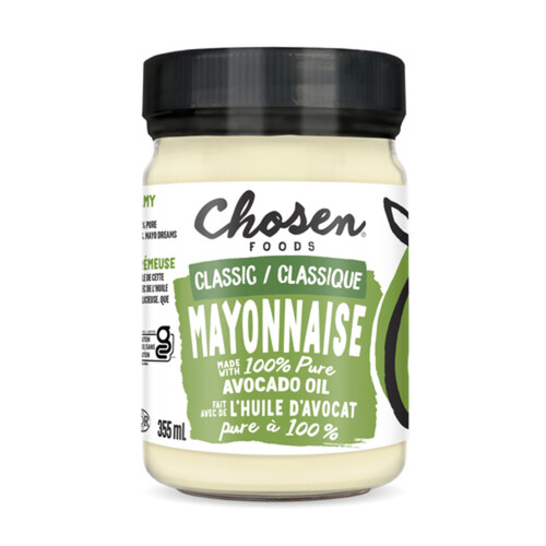 Chosen Foods Mayonnaise Classic Avocado Oil Based 355 ml