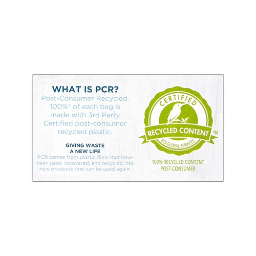 BioBag Green Polly Recycling Bag Clear 20 Bags