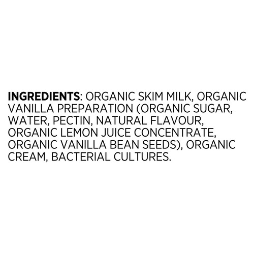 Liberté Organic 2%  Yogurt Vanilla 750 g