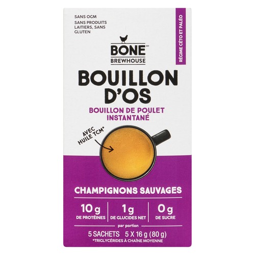 Bone Brewhouse Instant Bone Broth Wild Mushroom 5 Pack 16 g