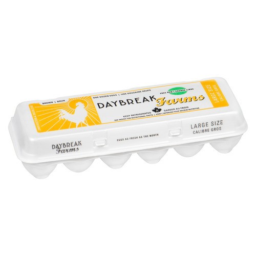 Daybreak Farms Brown Eggs Free Run Large 12 Count