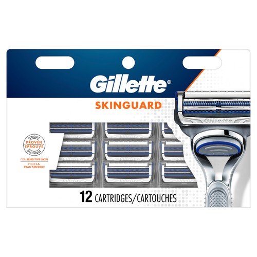 Gillette Skinguard Cartridges Men's Razor Blade Refill 12 Count