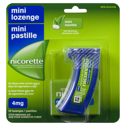 Nicorette Mini Lozenges 4mg Fresh Mint 22 Pack