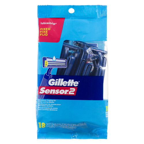 Gillette Sensor2 Men's Disposable Razor 18 Razors