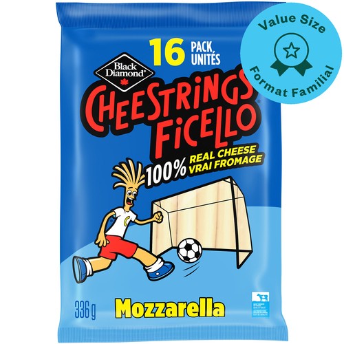 Black Diamond Cheestrings Mozzarella 16 Pack 336 g