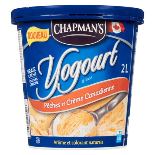 Chapman's Frozen Yogurt Canadian Peaches & Cream 2 L