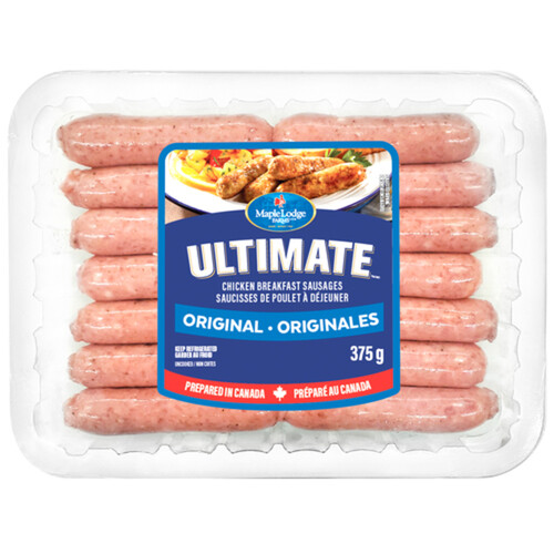 Maple Lodge Farms Frozen Ultimate Sausage Original Chicken 375 g