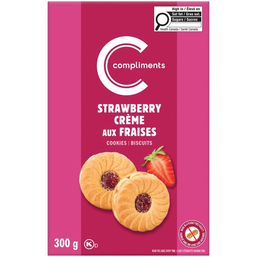 Compliments Cookies Strawberry Creme 300 g