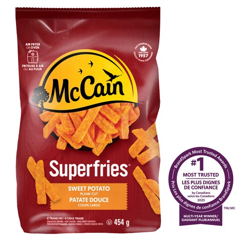 McCain Frozen Superfries Sweet Potato Plank Cut 454 g