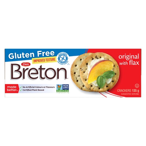 Dare Breton Gluten-Free Crackers Original With Flax 135 g