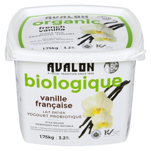 Avalon Dairy Organic 3.2% Yorgurt Probiotic Vanilla 1.75 kg