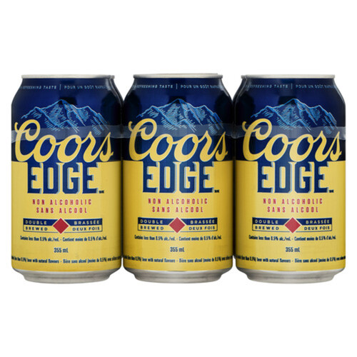 Coors Edge Non Alcoholic Beer 6 x 355 ml (cans)