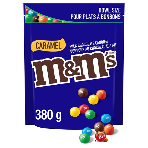 M&M'S Milk Chocolate Candies Caramel Bowl Size Bag 380 g