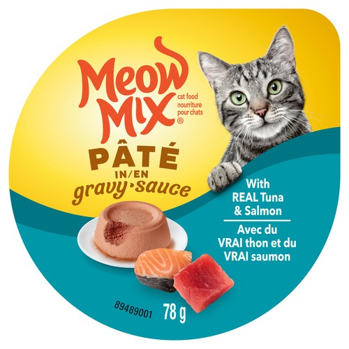 Meow Mix Wet Cat Food Paté In Gravy With Real Tuna & Salmon 78 g