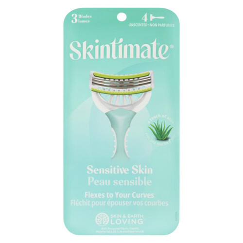 Skintimate 3 Blades Razors Sensitive Skin 4 Pack