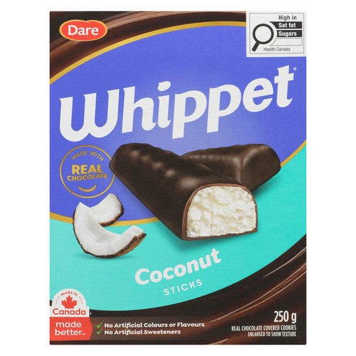 Dare Whippet Peanut-Free Cookies Sticks Coconut 250 g