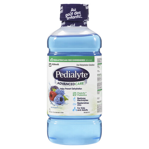 Pedialyte Advanced Care Electrolyte Drink Blue Raspberry 1 L