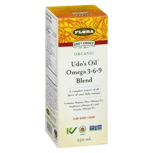 Flora Organic Udo's Oil Omega 3+6+9 Blend 250 ml