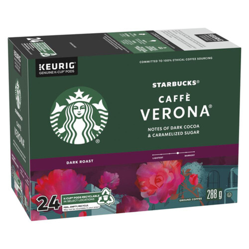 Starbucks Coffee Pods Caffè Verona Dark Roast 24 K-Cups 288 g