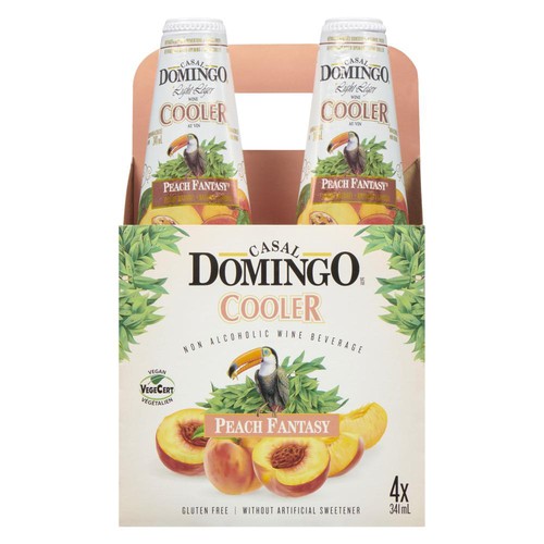 Casal Domingo Non Alcoholic Wine Peach Fantasy 4 x 341 ml (bottles)