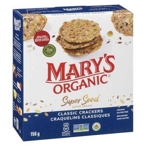 Mary's Organic Gluten-Free Crackers Super Seed Classic 155 g