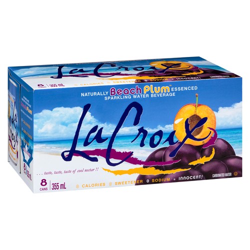 La Croix Sparkling Water Plum 8 x 355 ml (cans)