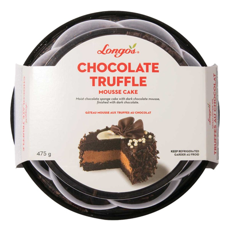 Longo's Frozen Mousse Cake Chocolate Truffle 5-Inch 475 g - Voilà ...