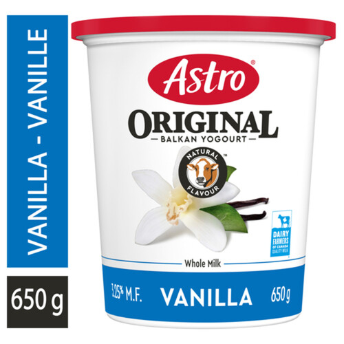 Astro Original Yogurt Vanilla Balkan 3.25% 650 g