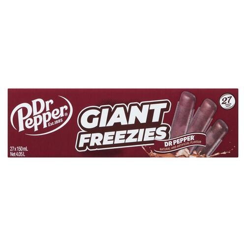 Dr Pepper Giant Freezies Freeze Pops 27 x 150 ml