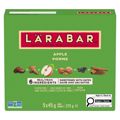 Lärabar Gluten-Free Energy Bar Real Fruit & Nut Apple 5 x 45 g