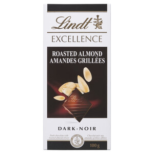 Lindt Excellence Dark Chocolate Bar Roasted Almond 100 g