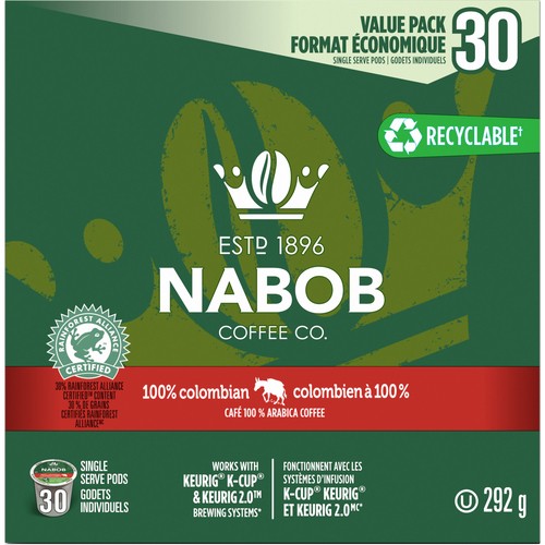 Nabob Colombian Coffee Keurig K-Cup 30 Pods 292 g 
