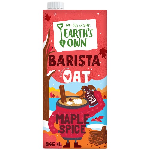 Earth's Own Gluten-Free Oat Milk Alternative Maple Spice Limited Batch 946 ml