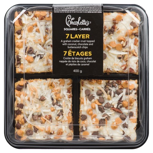 Charlotte's 7 Layer Squares 400 g (frozen)