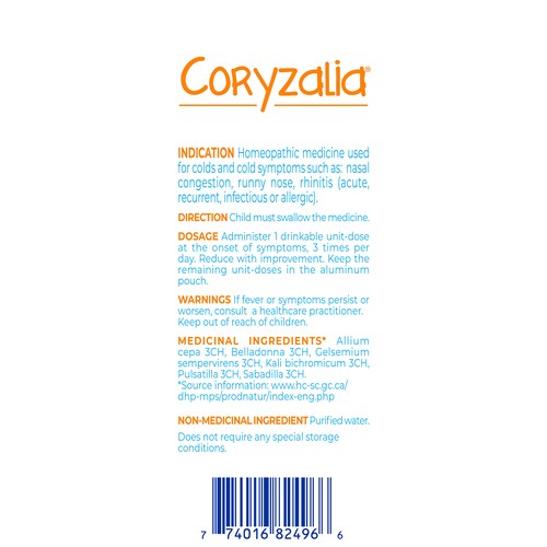 Boiron Coryzalia Cold Homeopathic Drops 15 ml