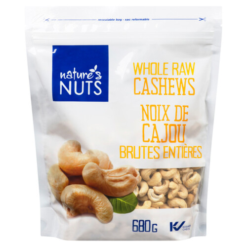 Nature's Nuts Whole Raw Cashews 680 g