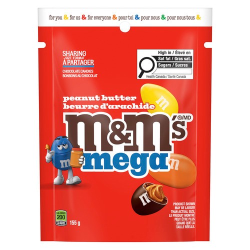 M&M's Mega Chocolate Peanut Butter 155 g
