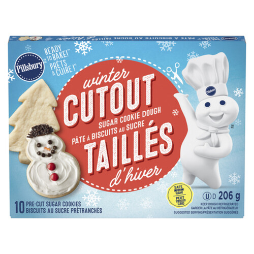 Pillsbury Ready To Bake Holiday Cutout Cookie Dough 206 g