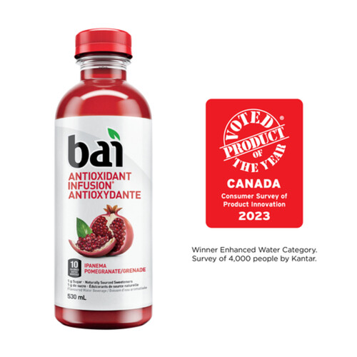 Bai Antioxidant Beverages Ipanema Pomegranate 530 ml (bottle)