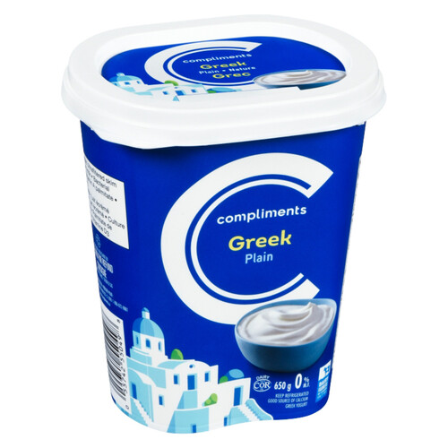 Compliments 0% Greek Yogurt Plain 650 g