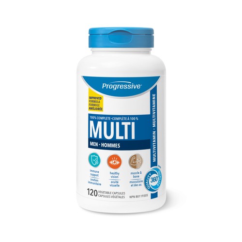 Progressive Multivitamins Adult Men Vegetable Capsules 120 Count