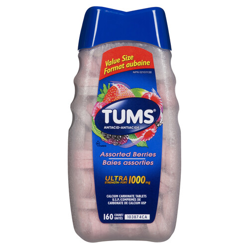 Tums Ultra Antacid Assorted Berry 160 EA