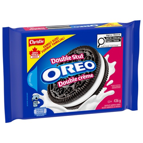 Oreo Sandwich Cookies Double Stuf Chocolate Family Size 436 g