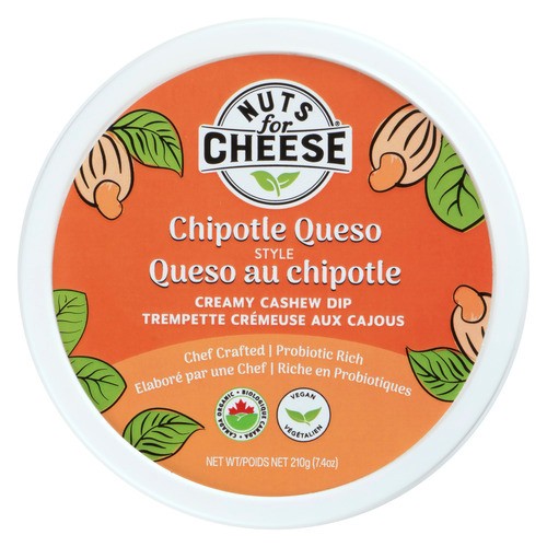 Nuts for Cheese Creamy Cashew Dip Chipotle Queso Style 210 g