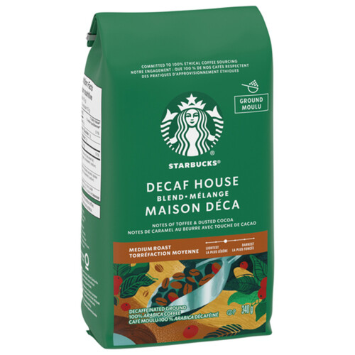 Starbucks Ground Coffee Decaf House Blend 340 g