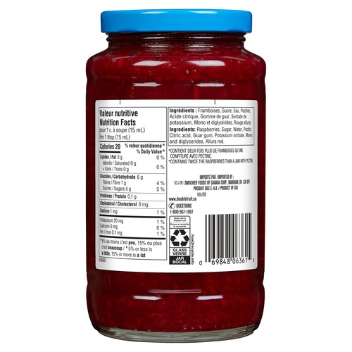 Double Fruit Jam Light Raspberry 500 ml